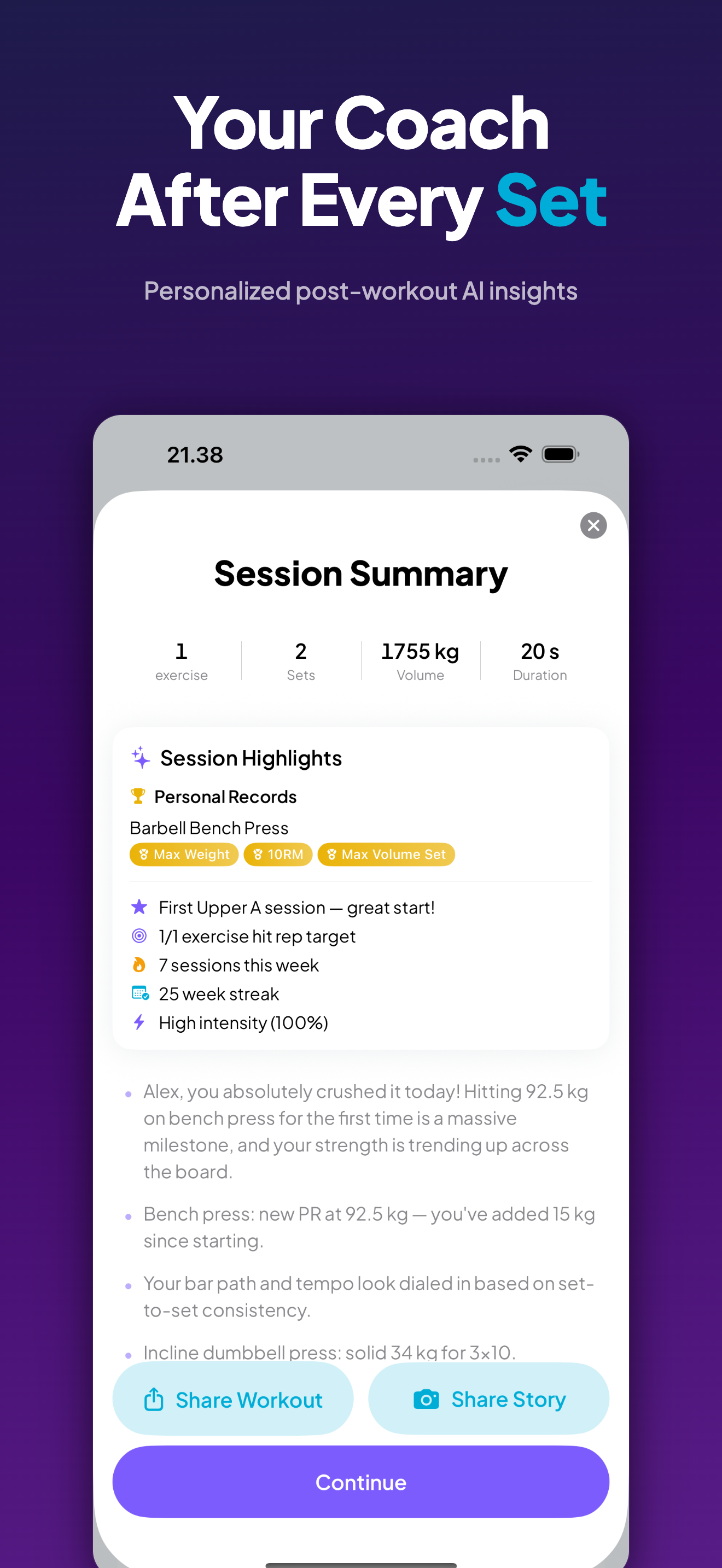 LiftPlanr AI coaching feedback